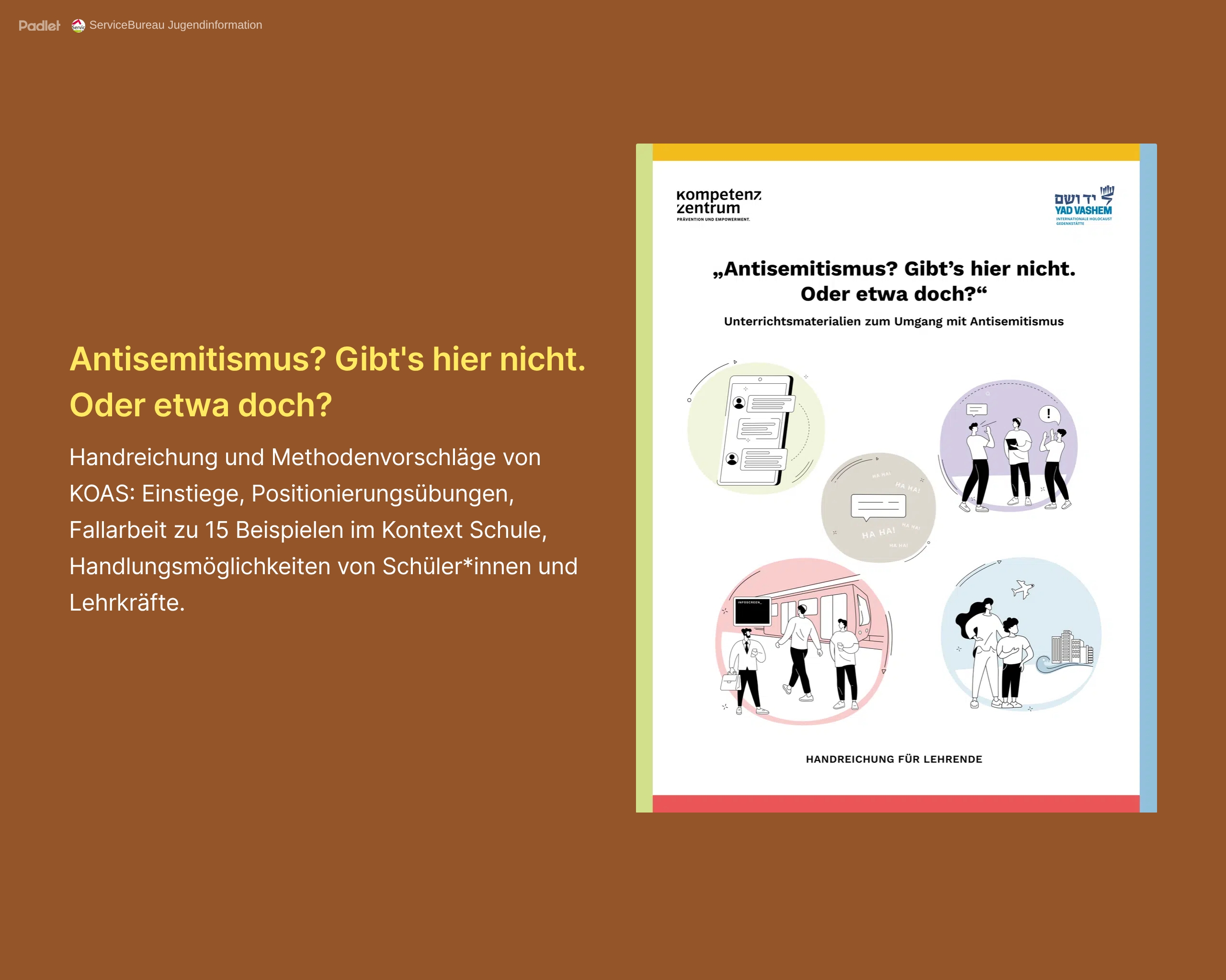 Beispielhafter Beitrag im padlet. Handreichung von KOAS.